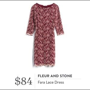𝅺fleur and Stone Lace Overlay Dress